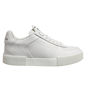 Weiß Miami Leder Low Top Männer Turnschuhe Schuhe