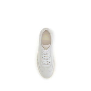 Weiße Gummisohle Sneakers mit niedrigem Schaft