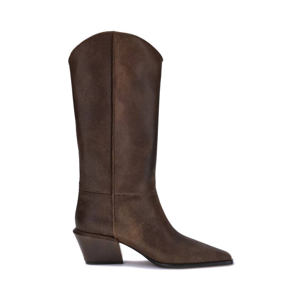Stiefel aus braunem Leder