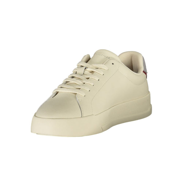 Beige Leder Herren Sneaker