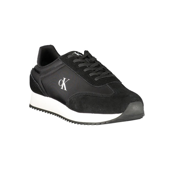 Schwarzes Leder Herren Sneaker