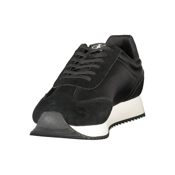 Schwarzes Leder Herren Sneaker