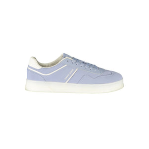 Blaue Leder Damen Sneaker