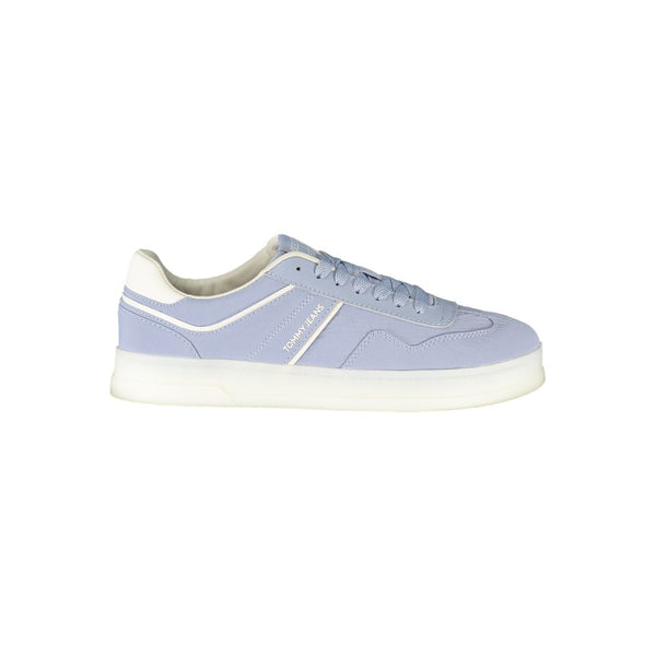 Blaue Leder Damen Sneaker