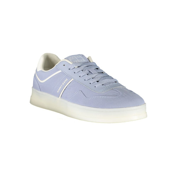 Blaue Leder Damen Sneaker