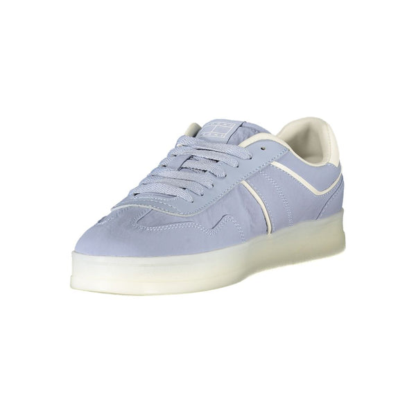 Blaue Leder Damen Sneaker