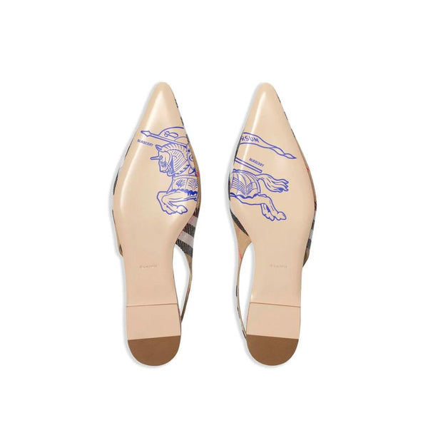 Braune Stoff-Ballerinas