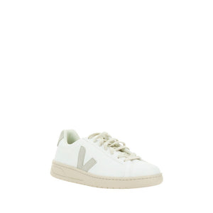 Weiße Gummisohle Sneakers mit niedrigem Schaft