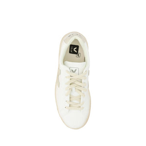 Weiße Gummisohle Sneakers mit niedrigem Schaft