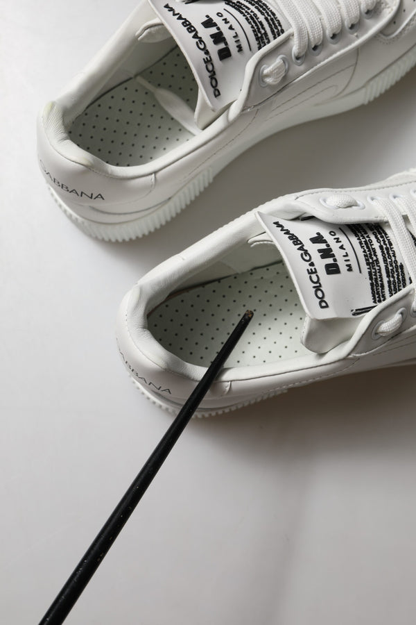 Weiß Miami Leder Low Top Turnschuhe Schuhe