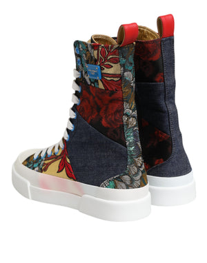 Multicolor Patchwork High Top Sneakers Schuhe