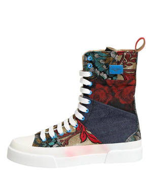 Multicolor Patchwork High Top Sneakers Schuhe