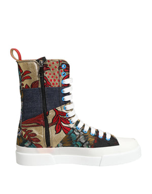 Multicolor Patchwork High Top Sneakers Schuhe
