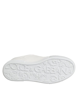Weiß Miami Leder Low Top Turnschuhe Schuhe