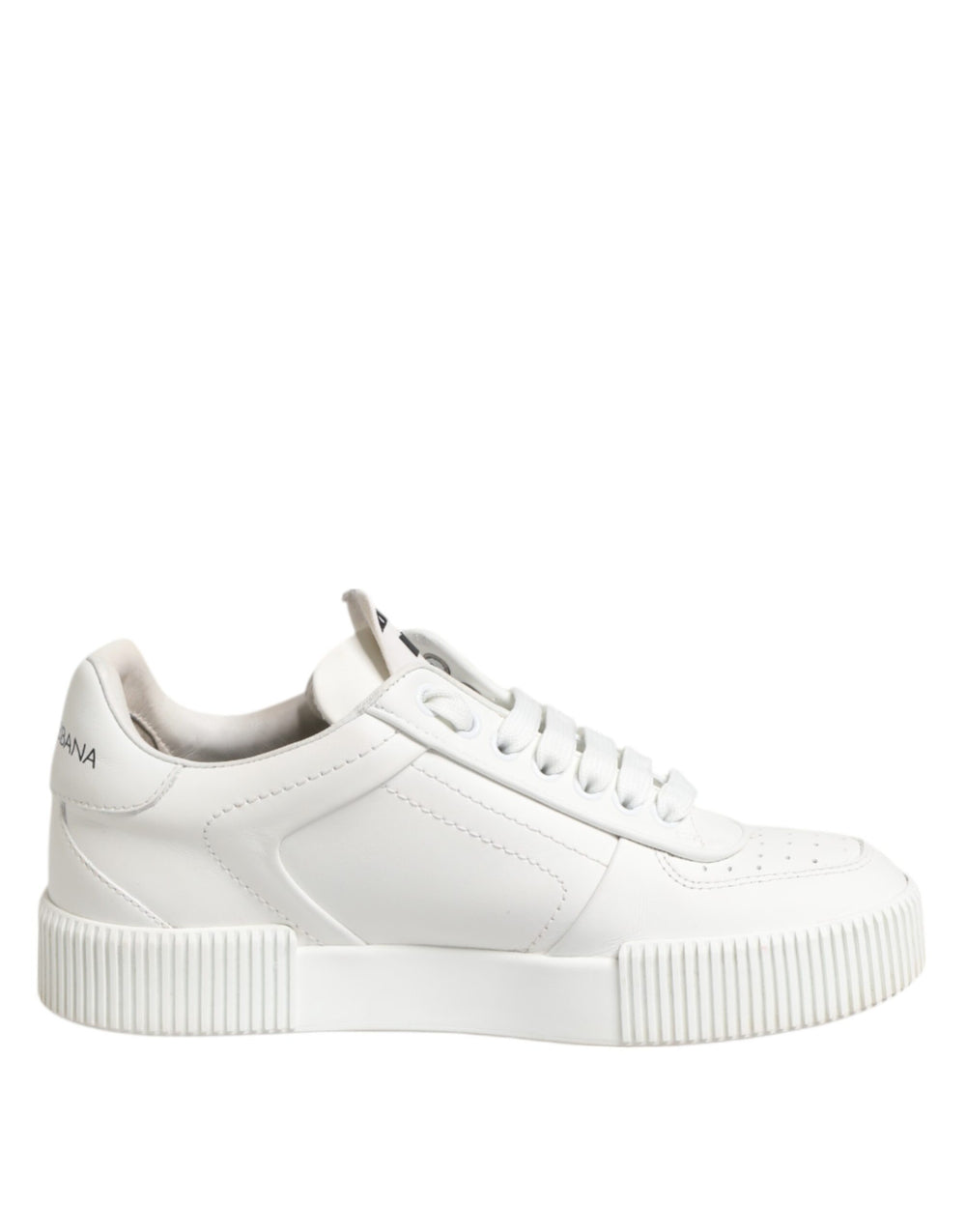 Weiß Miami Leder Low Top Turnschuhe Schuhe