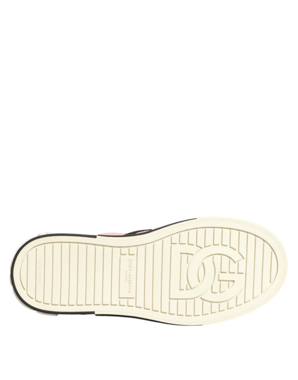 Rosa gesteppte Nylon Slip-On Sneaker Schuhe