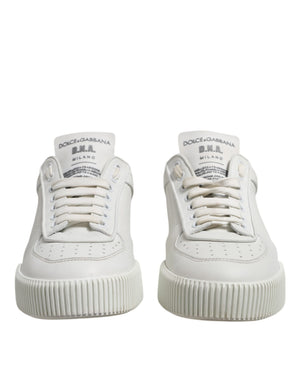 Weiß Miami Leder Low Top Turnschuhe Männer Schuhe