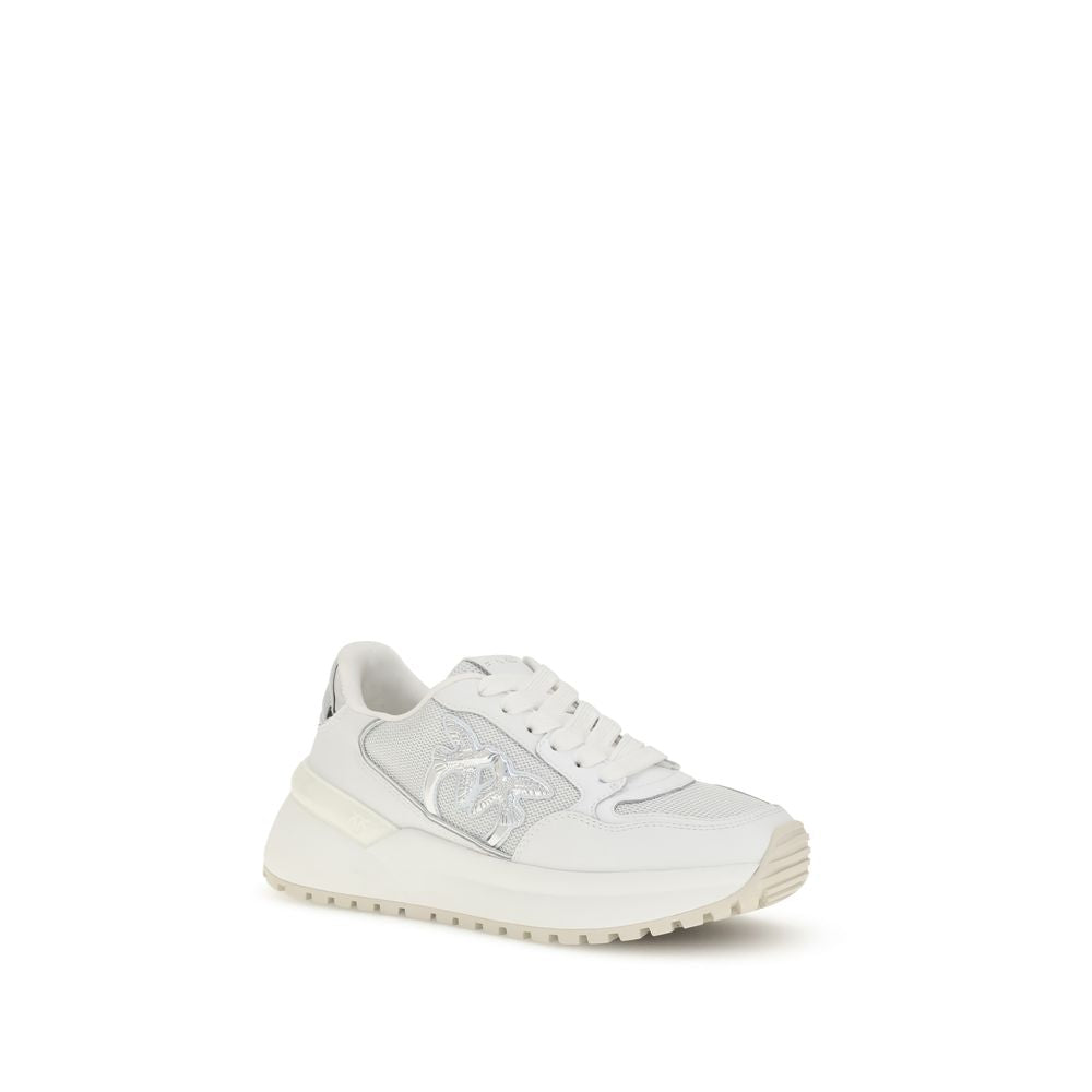 Weiße Kalbshaut Bos Taurus Chunky Sneakers