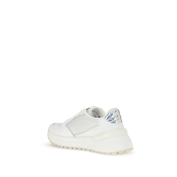 Weiße Kalbshaut Bos Taurus Chunky Sneakers