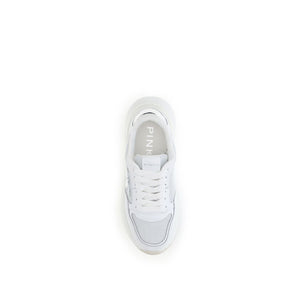 Weiße Kalbshaut Bos Taurus Chunky Sneakers