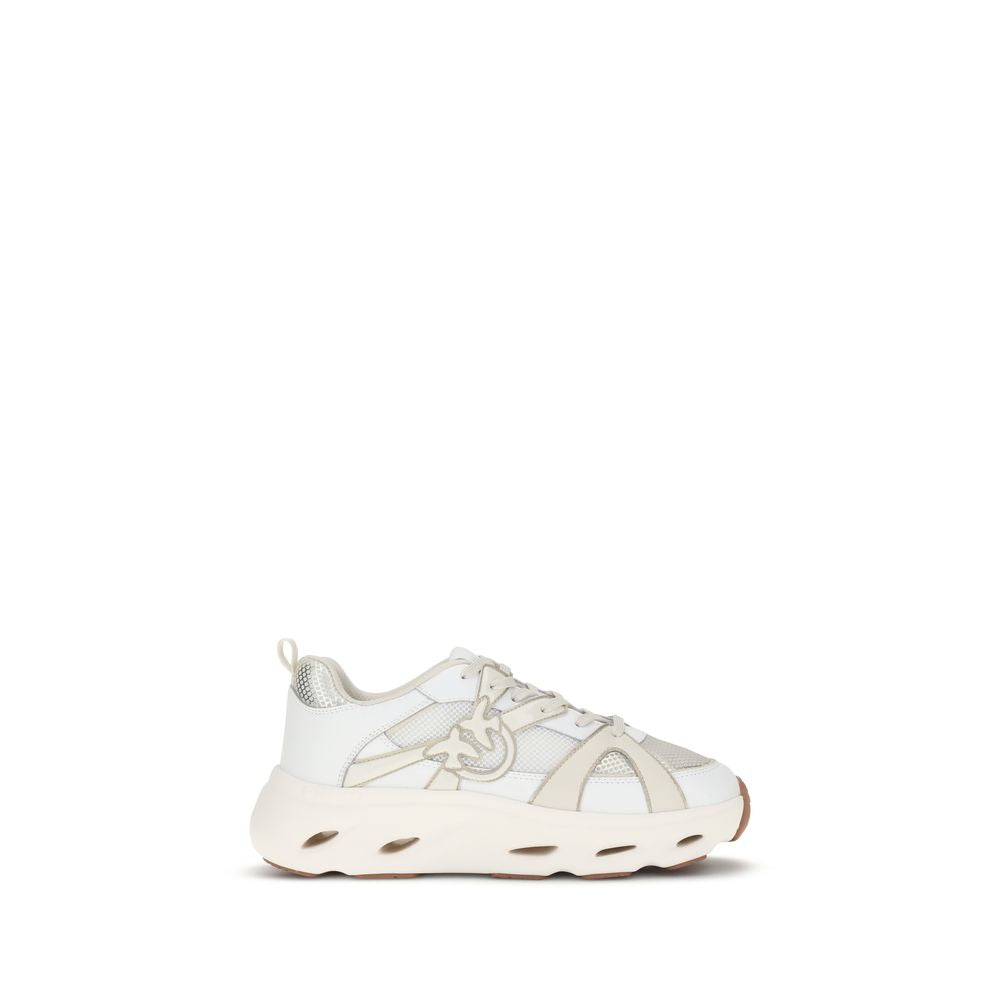 Weiße Kalbshaut Bos Taurus Chunky Sneakers