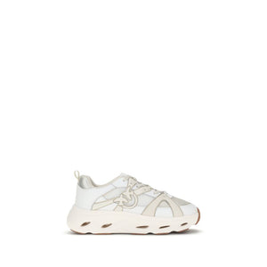 Weiße Kalbshaut Bos Taurus Chunky Sneakers