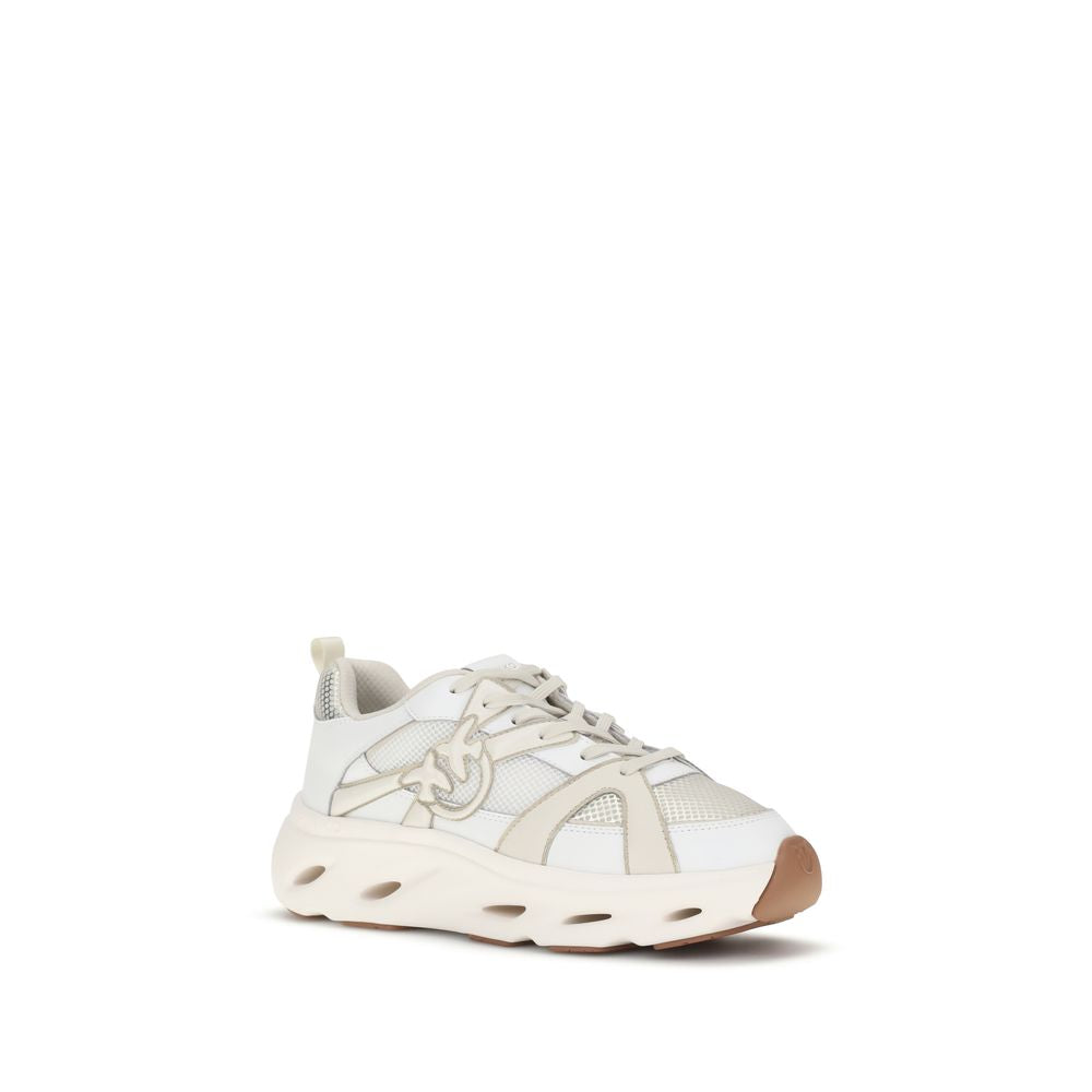 Weiße Kalbshaut Bos Taurus Chunky Sneakers