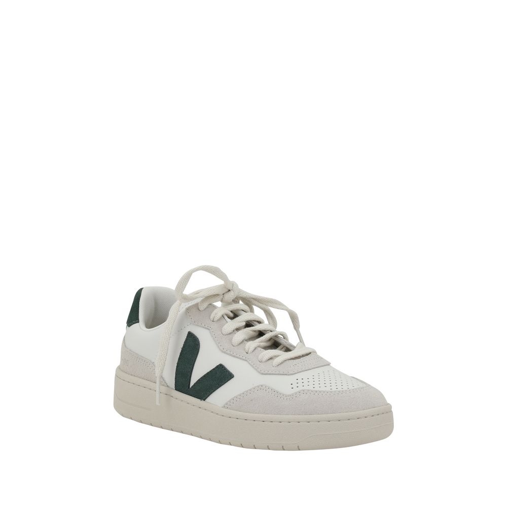 Weiße Gummisohle Sneakers mit niedrigem Schaft