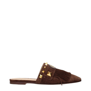 Braune Lederslipper
