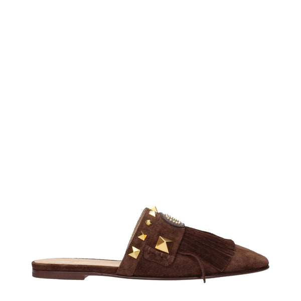 Braune Lederslipper