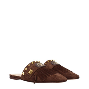 Braune Lederslipper