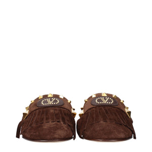 Braune Lederslipper