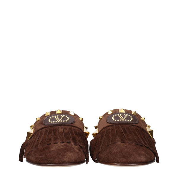 Braune Lederslipper