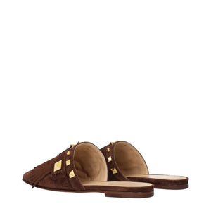 Braune Lederslipper