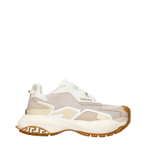 Beige Stoff Chunky Sneakers