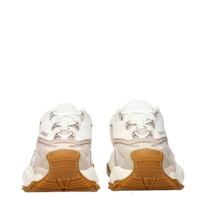 Beige Stoff Chunky Sneakers
