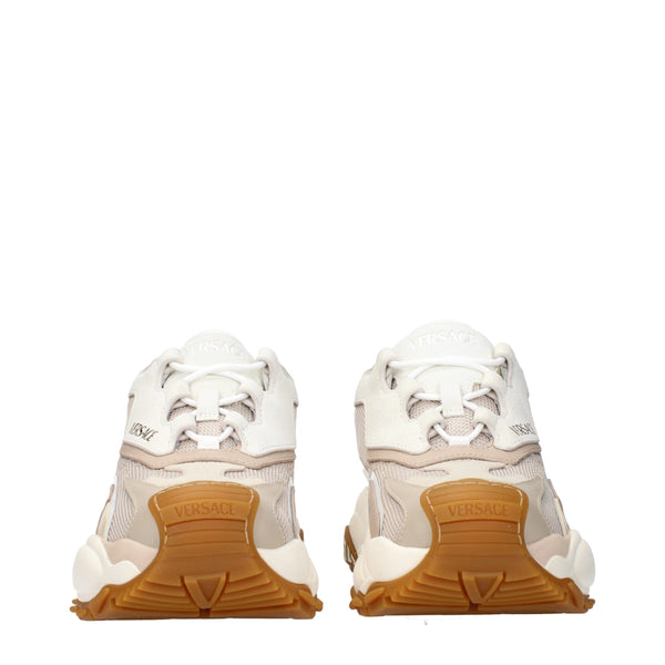 Beige Stoff Chunky Sneakers
