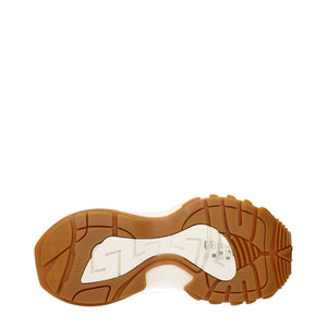 Beige Stoff Chunky Sneakers