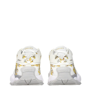 Goldene Stoff-Sneaker mit niedrigem Schaft