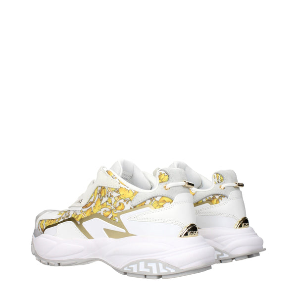 Goldene Stoff-Sneaker mit niedrigem Schaft
