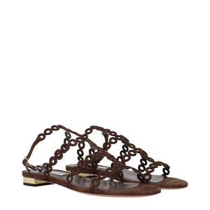 Braune Leder-Sandalen