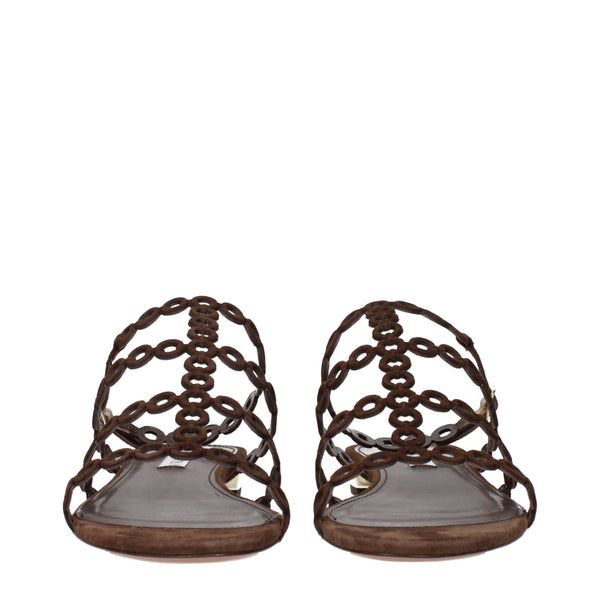 Braune Leder-Sandalen