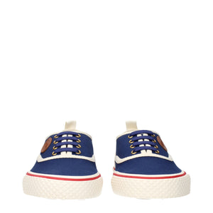 Blaue Stoff-Sneaker mit niedrigem Schaft