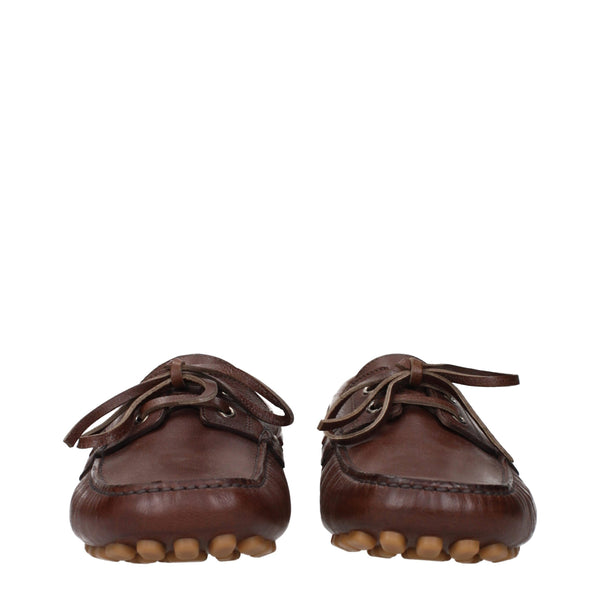 Braune Leder Slipper