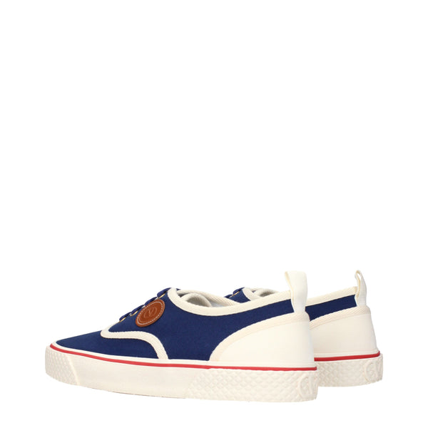 Blaue Stoff-Sneaker mit niedrigem Schaft