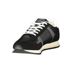 Schwarzer Polyester Herren Sneaker