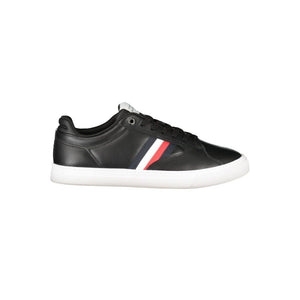 Schwarzes Leder Herren Sneaker