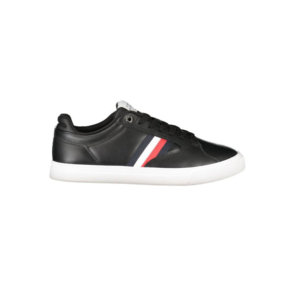 Schwarzes Leder Herren Sneaker
