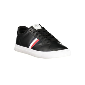 Schwarzes Leder Herren Sneaker