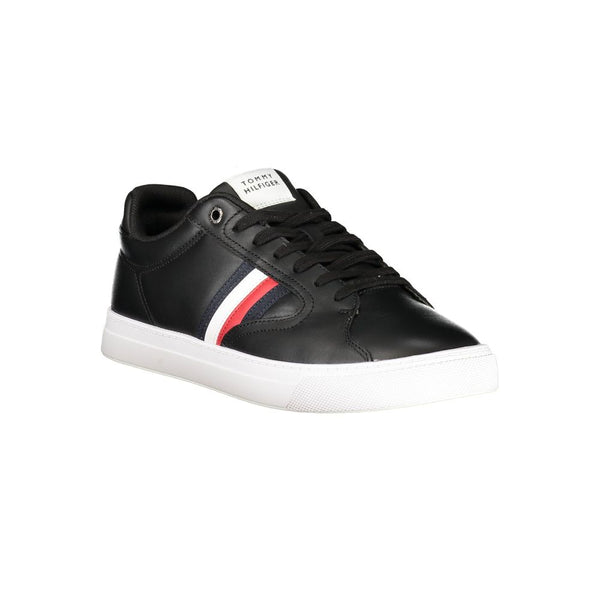 Schwarzes Leder Herren Sneaker